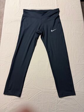 Nike Black Womens Dri-FIT Leggings with Reflective Swoosh